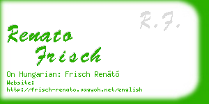 renato frisch business card